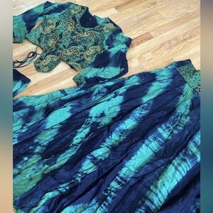 Green & Black Lehenga Lehnga size medium dress